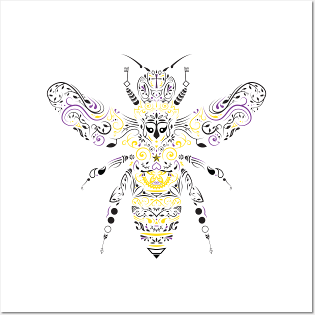 ornate honey bee Wall Art by somatosis